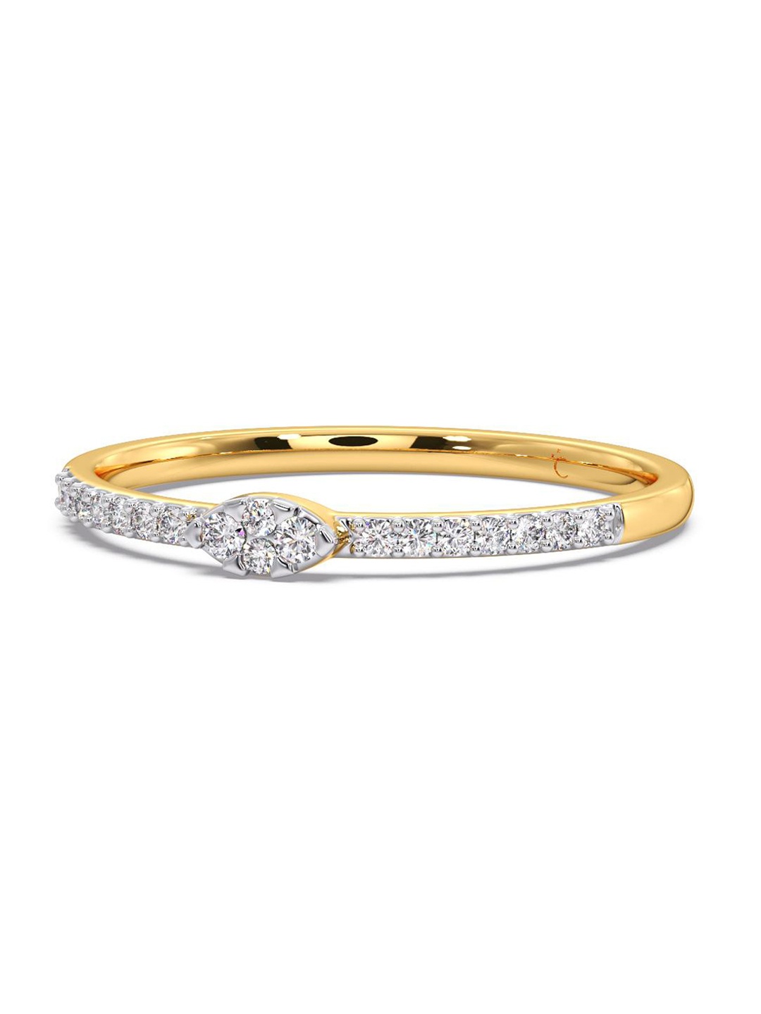 

CANDERE A KALYAN JEWELLERS COMPANY Diamond-Studded 18KT Gold Ring - 1.18gm