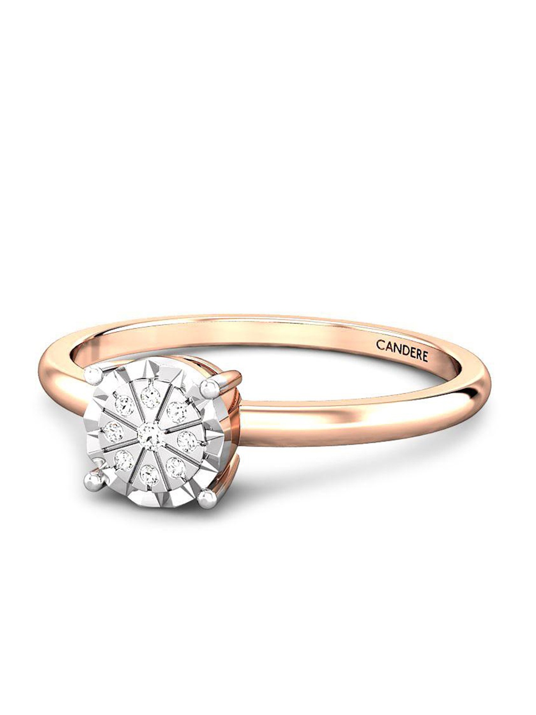 

CANDERE A KALYAN JEWELLERS COMPANY Diamond-Studded 14KT Rose Gold Ring - 1.39 g