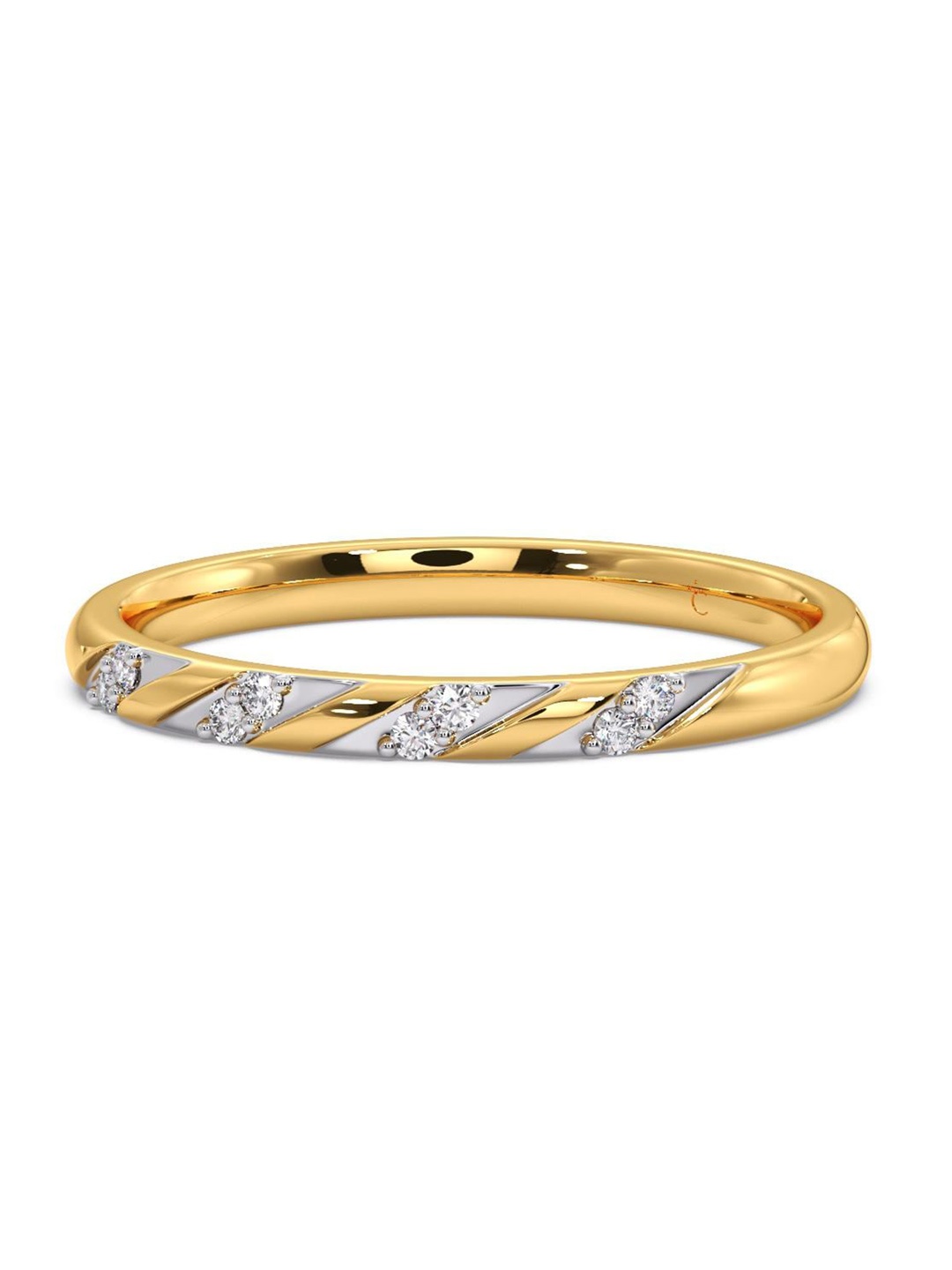 

CANDERE A KALYAN JEWELLERS COMPANY Diamond-Studded 18KT Gold Ring - 2.06 g