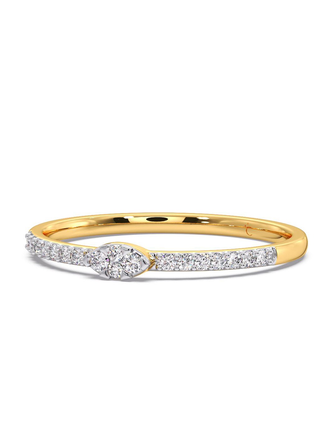 

CANDERE A KALYAN JEWELLERS COMPANY Diamond-Studded 18KT Gold Ring - 1.41gm