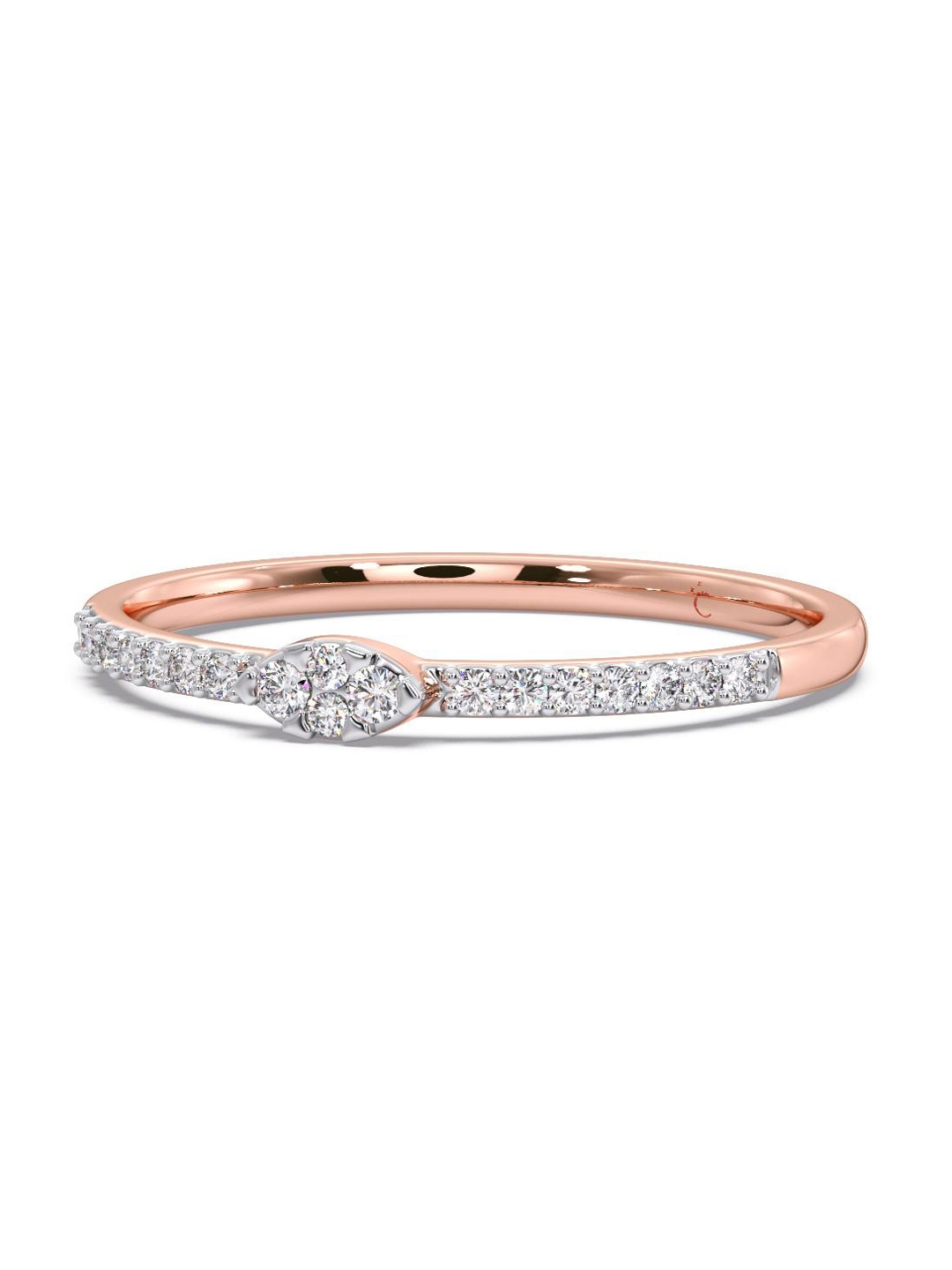 

CANDERE A KALYAN JEWELLERS COMPANY Men Diamond-Studded 14KT Rose Gold Ring - 0.98 gm