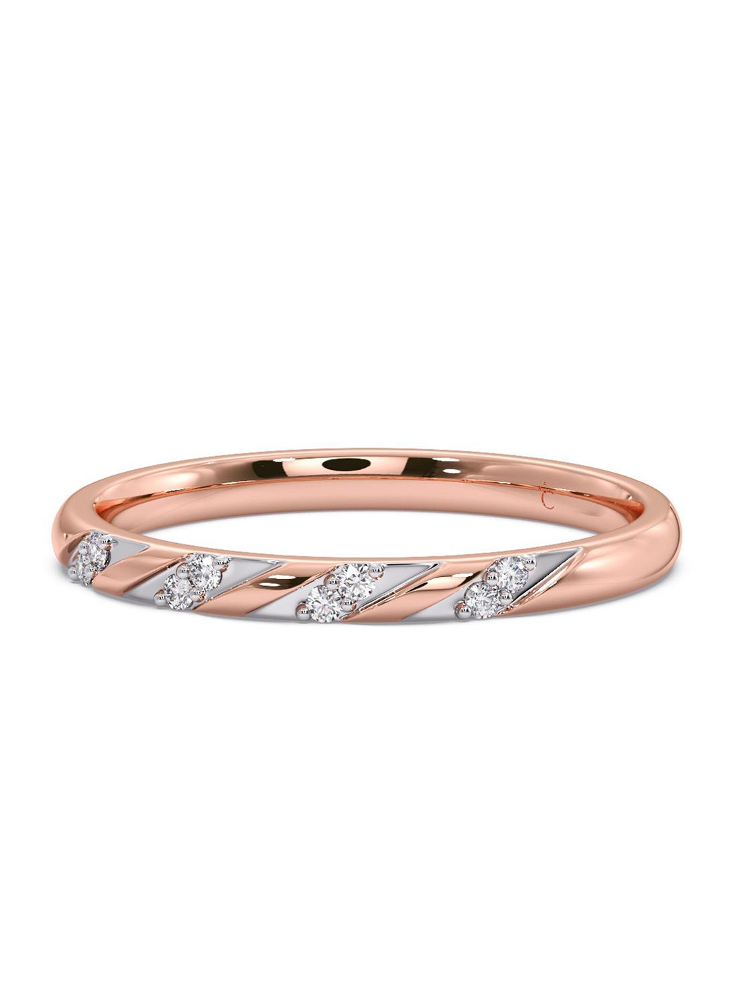 

CANDERE A KALYAN JEWELLERS COMPANY Diamond-Studded 14KT Rose Gold Ring - 1.59 g