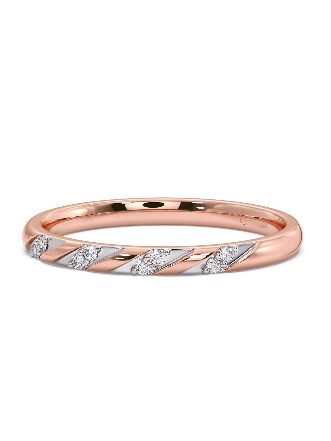 

CANDERE A KALYAN JEWELLERS COMPANY Diamond-Studded 14KT Rose Gold Ring - 1.47 g