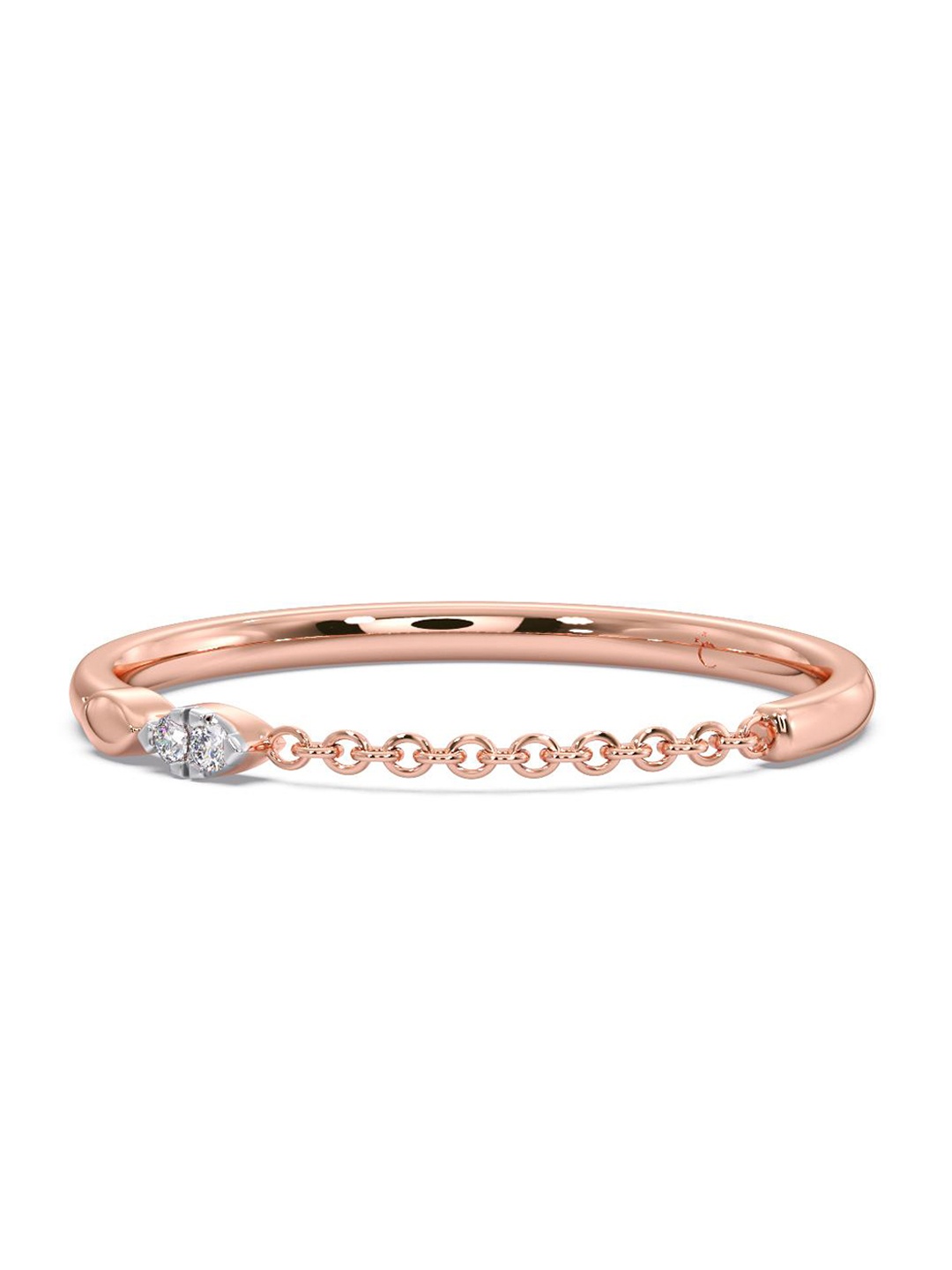 

CANDERE A KALYAN JEWELLERS COMPANY Diamond-Studded 14KT Rose Gold Ring - 0.71 g