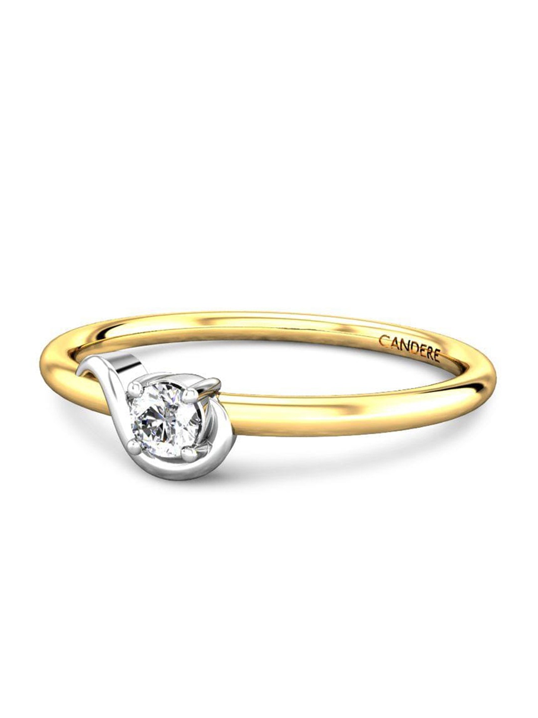 

CANDERE A KALYAN JEWELLERS COMPANY Men Diamond-Studded 18KT Gold Ring - 1.22 gm