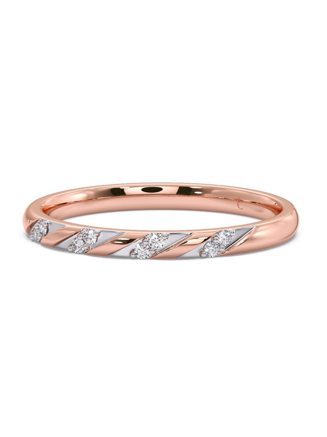 

CANDERE A KALYAN JEWELLERS COMPANY Diamond-Studded 14KT Rose Gold Ring - 1.81 g