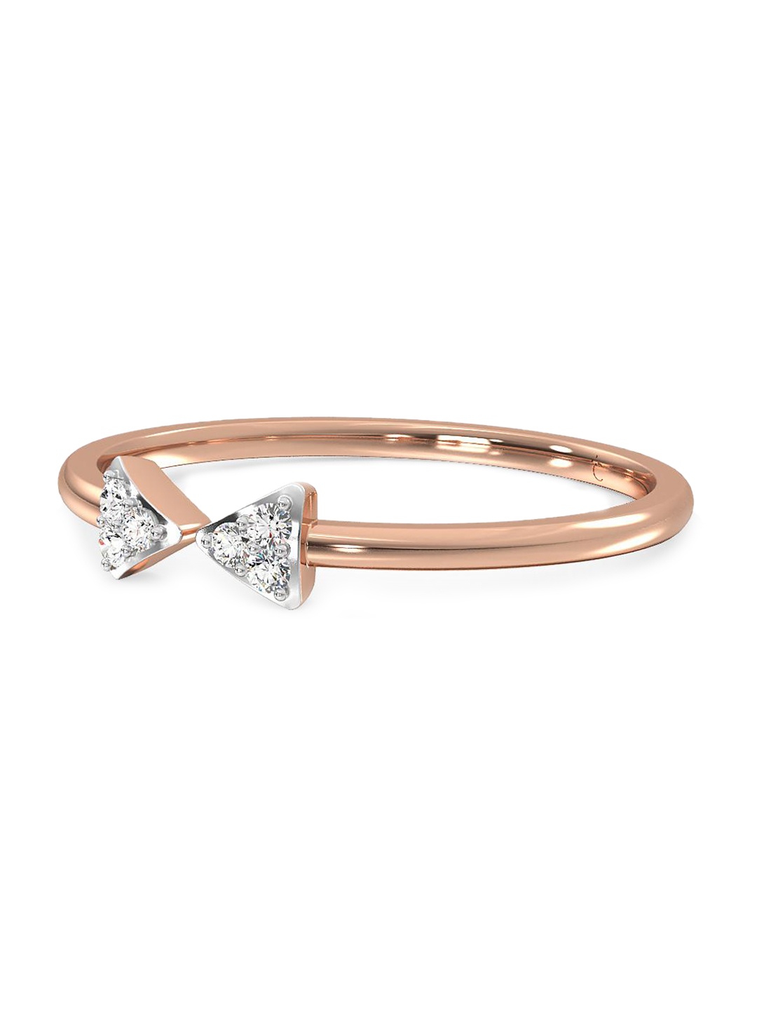 

CANDERE A KALYAN JEWELLERS COMPANY Men Diamond-Studded 18KT Rose Gold Ring - 1.14 gm