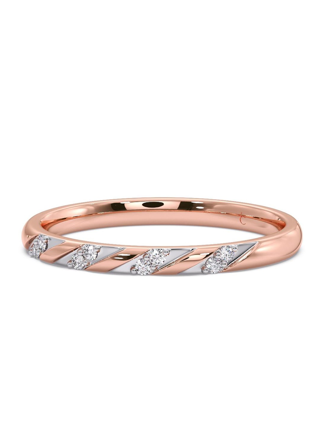 

CANDERE A KALYAN JEWELLERS COMPANY 18KT Rose Gold Diamond Finger Ring - 1.83 g