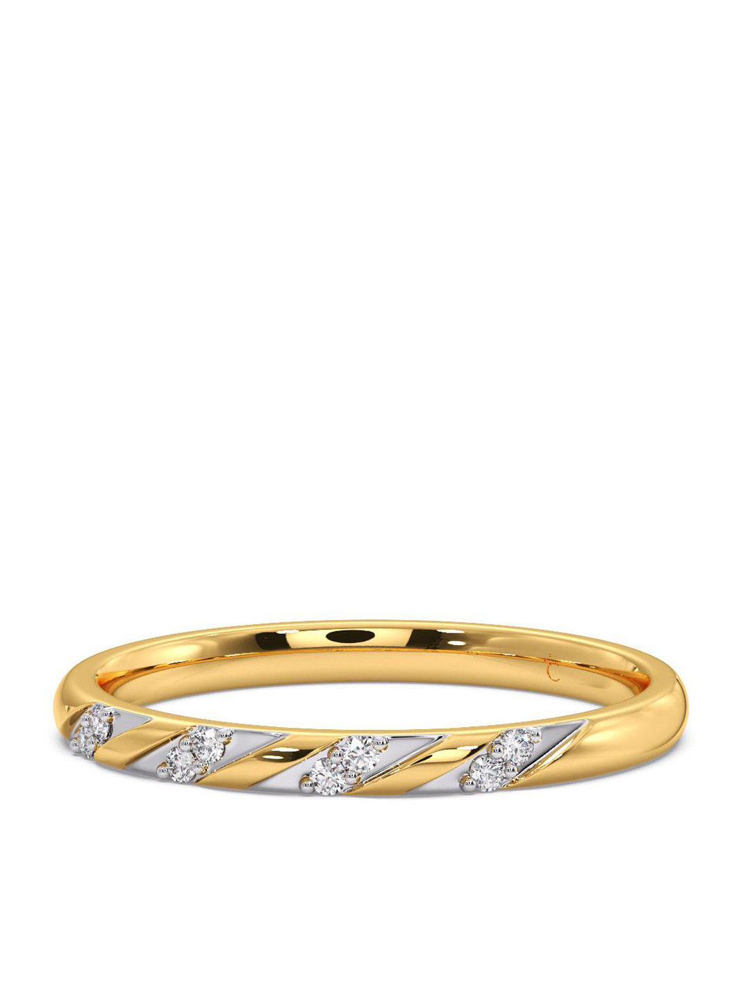 

CANDERE A KALYAN JEWELLERS COMPANY Diamond-Studded 18KT Gold Ring - 1.87 gm