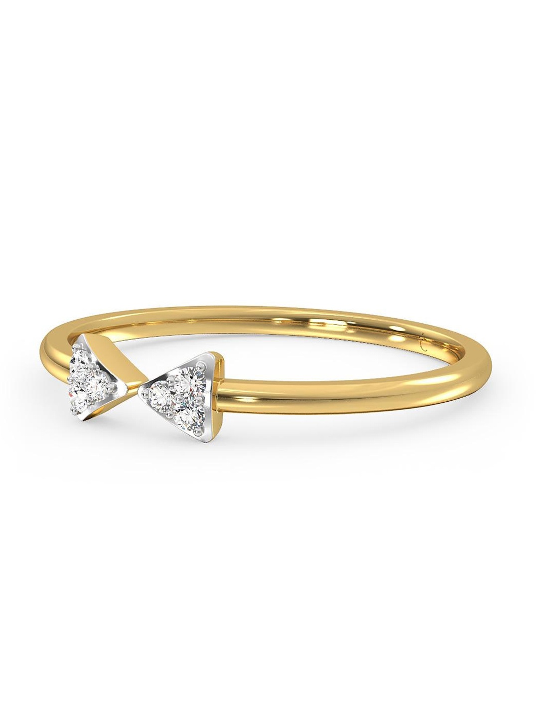

CANDERE A KALYAN JEWELLERS COMPANY 18KT Gold Diamond Finger Ring-1.15gm