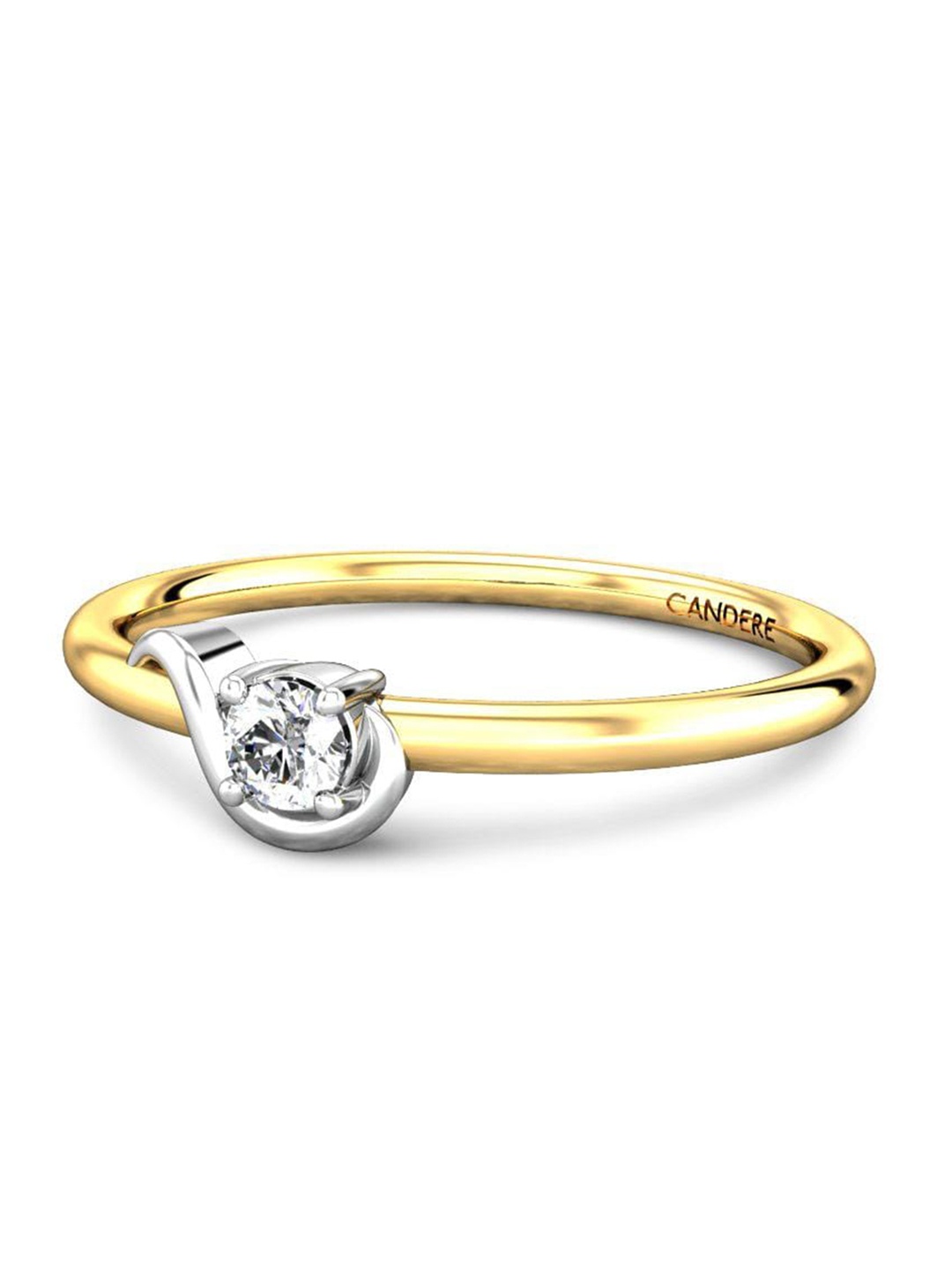 

CANDERE A KALYAN JEWELLERS COMPANY 18KT Gold Diamond Finger Ring-1.15gm