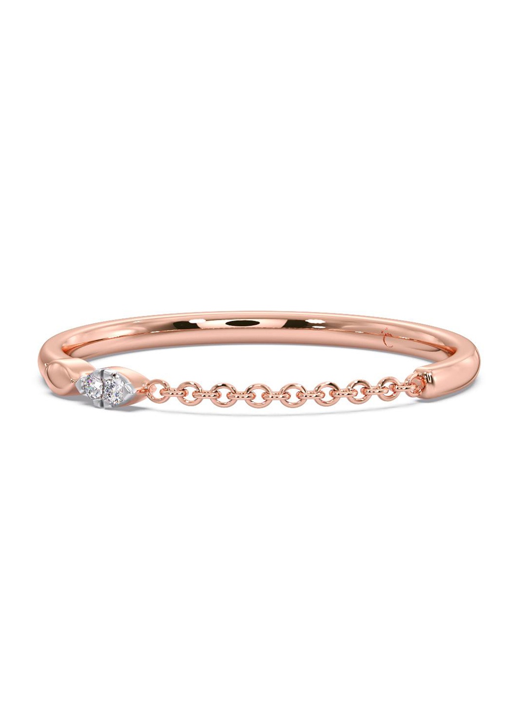 

CANDERE A KALYAN JEWELLERS COMPANY Diamond-Studded 18KT Rose Gold Ring - 0.99 gm