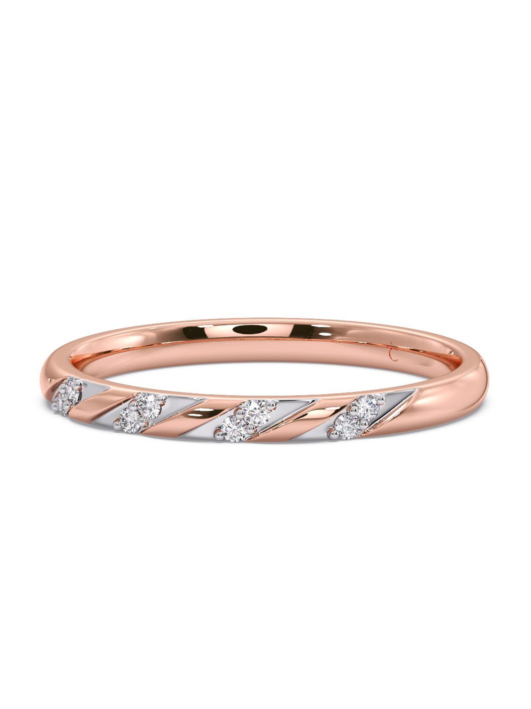 

CANDERE A KALYAN JEWELLERS COMPANY Diamond-Studded 14KT Rose Gold Ring - 1.5 g