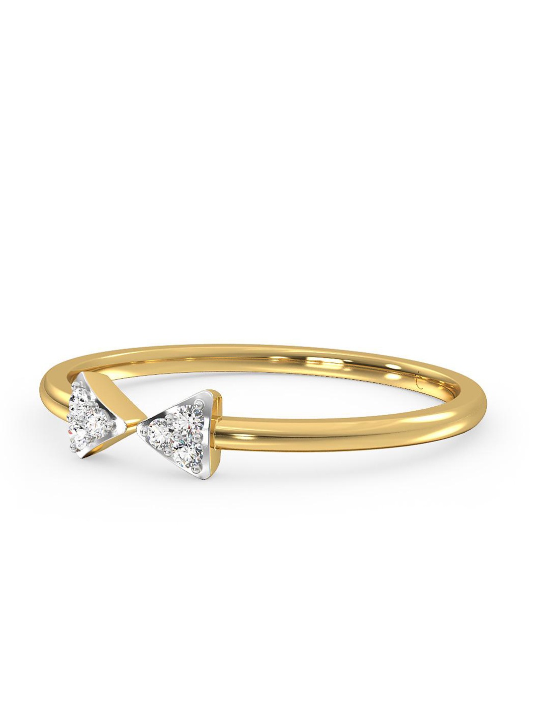 

CANDERE A KALYAN JEWELLERS COMPANY Men Diamond-Studded 14KT Gold Ring - 1.16 g