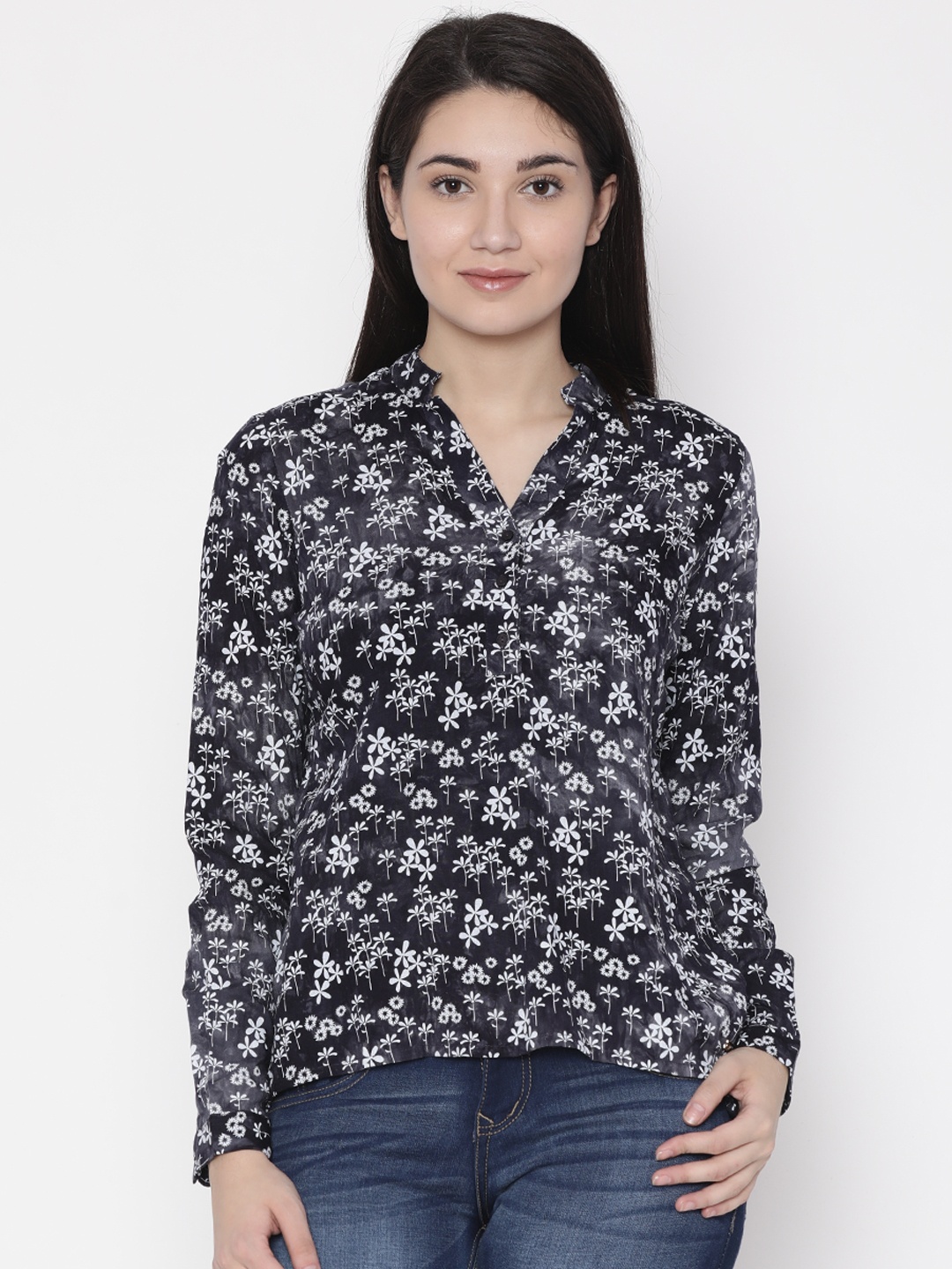

Park Avenue Woman Grey Printed Top