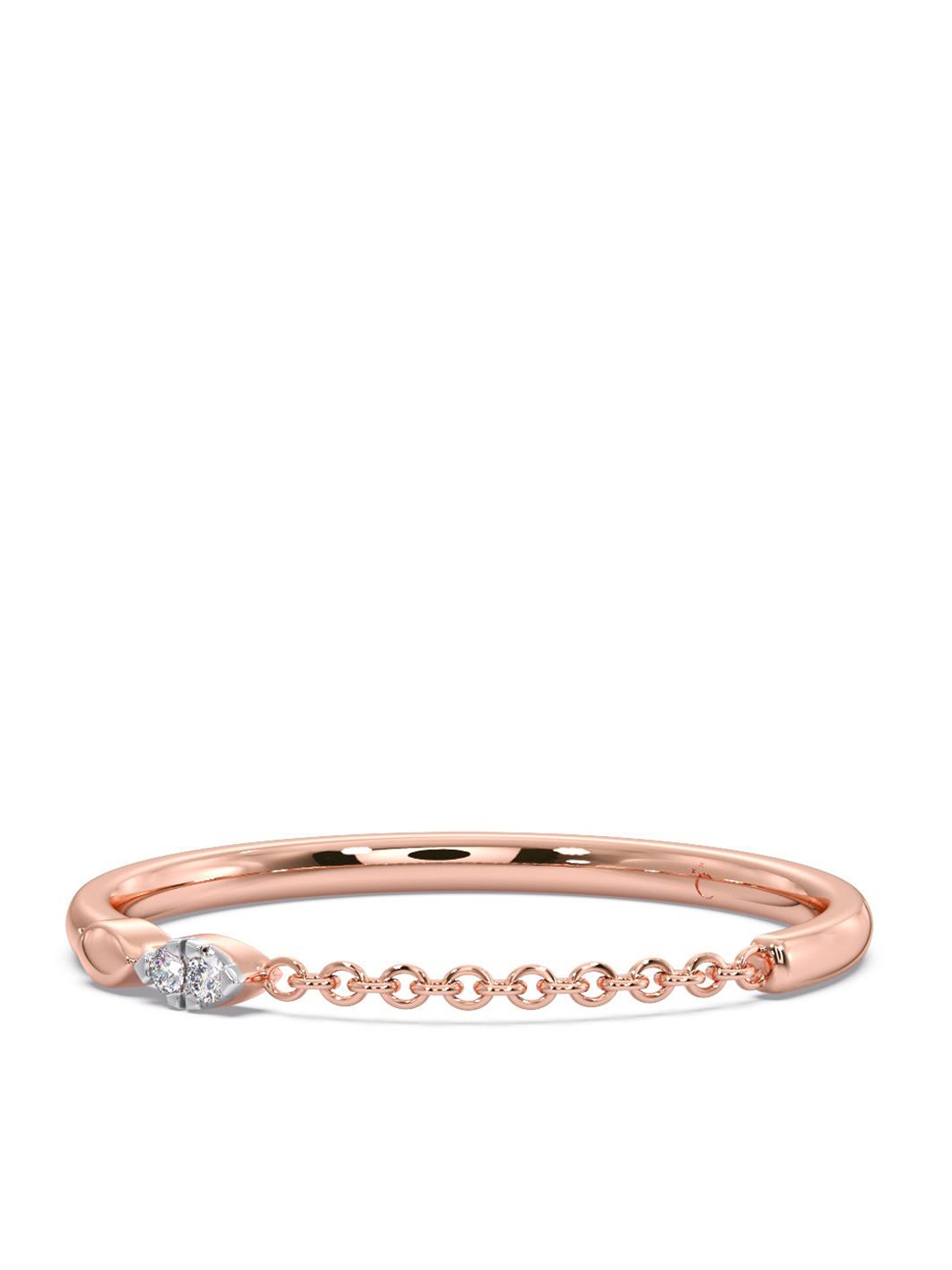 

CANDERE A KALYAN JEWELLERS COMPANY Diamond-Studded 14KT Rose Gold Ring - 0.68 g