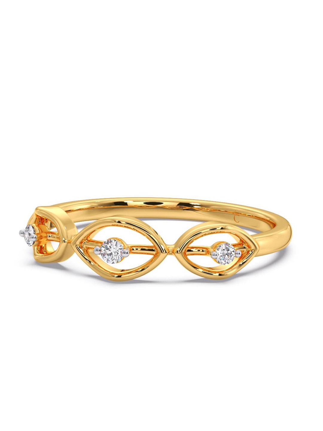 

CANDERE A KALYAN JEWELLERS COMPANY Diamond-Studded 18KT Gold Ring - 1.65 gm