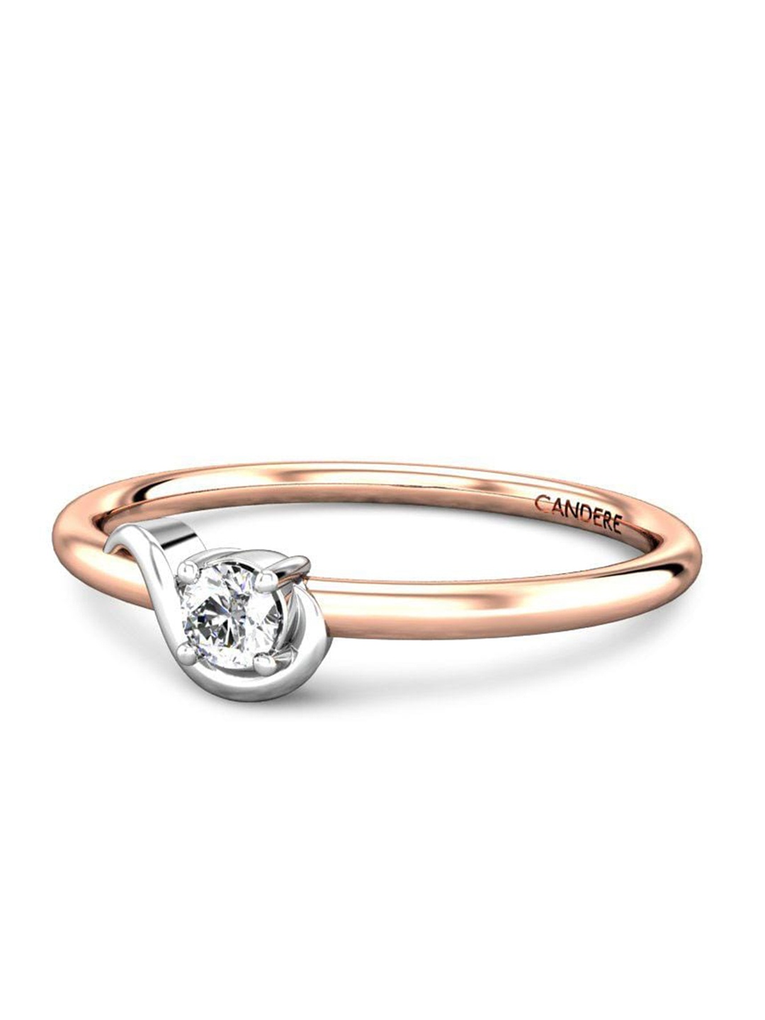 

CANDERE A KALYAN JEWELLERS COMPANY Diamond-Studded 14KT Rose Gold Ring - 1.17 gm