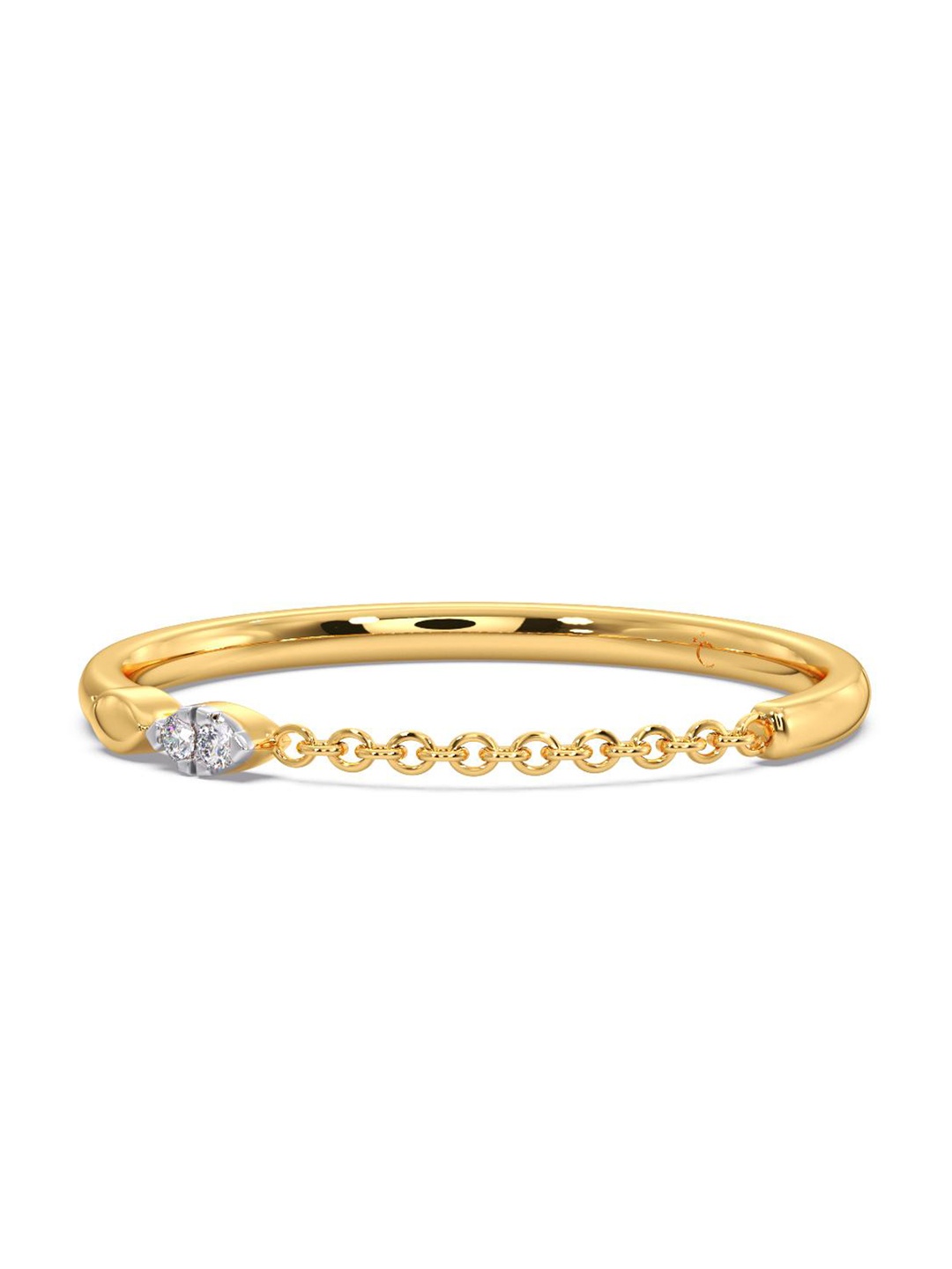 

CANDERE A KALYAN JEWELLERS COMPANY Diamond-Studded 18KT Gold Ring - 0.69 g