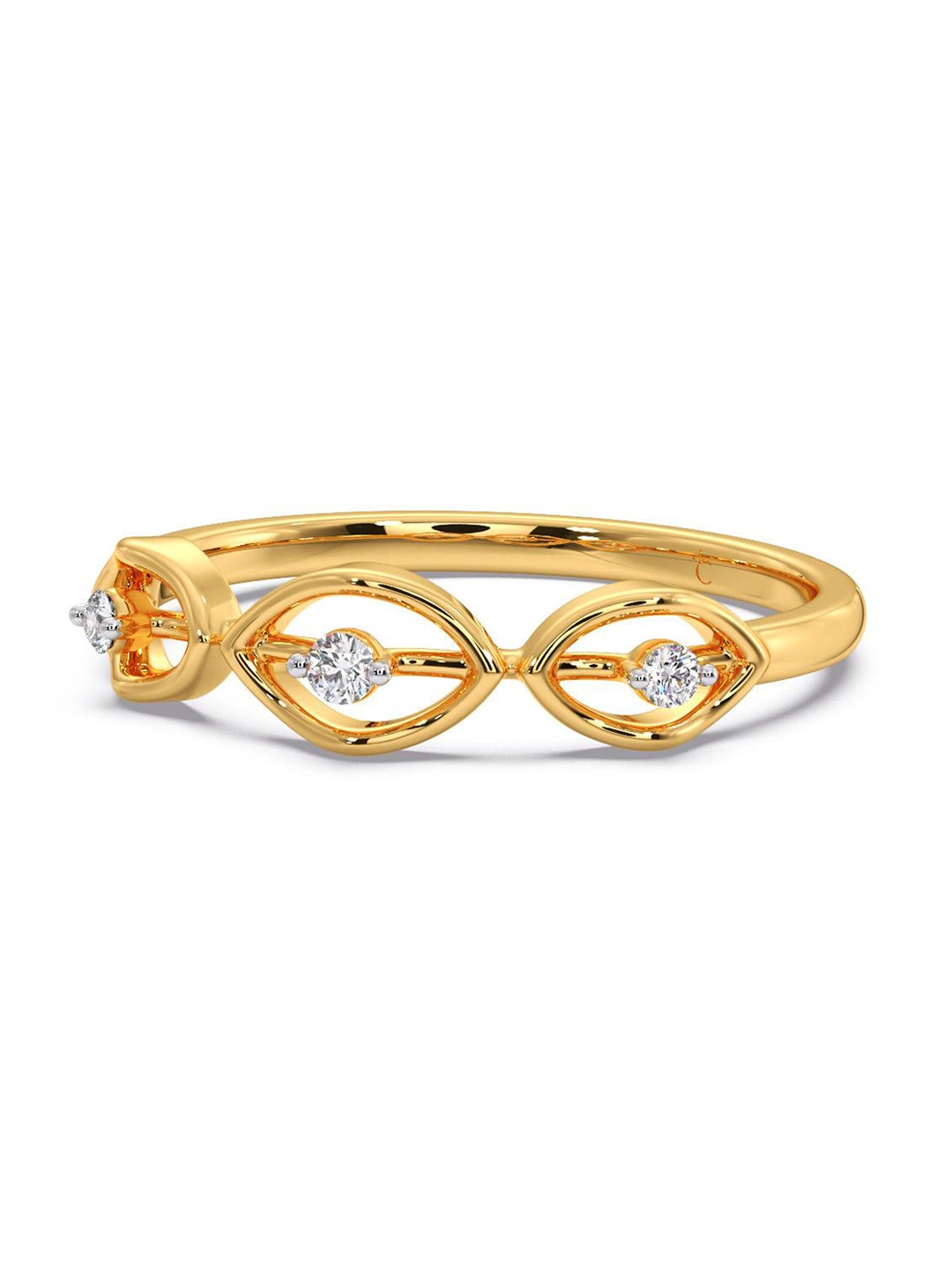 

CANDERE A KALYAN JEWELLERS COMPANY Diamond-Studded 14KT Gold Ring - 1.46 g