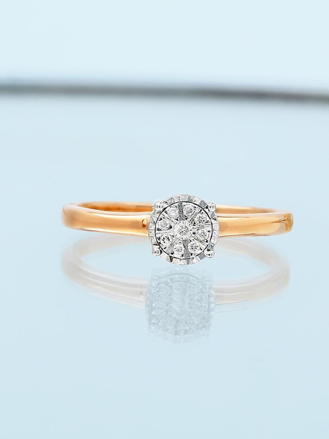 

CANDERE A KALYAN JEWELLERS COMPANY Diamond-Studded 14KT Gold Ring - 1.37gm, Rose gold