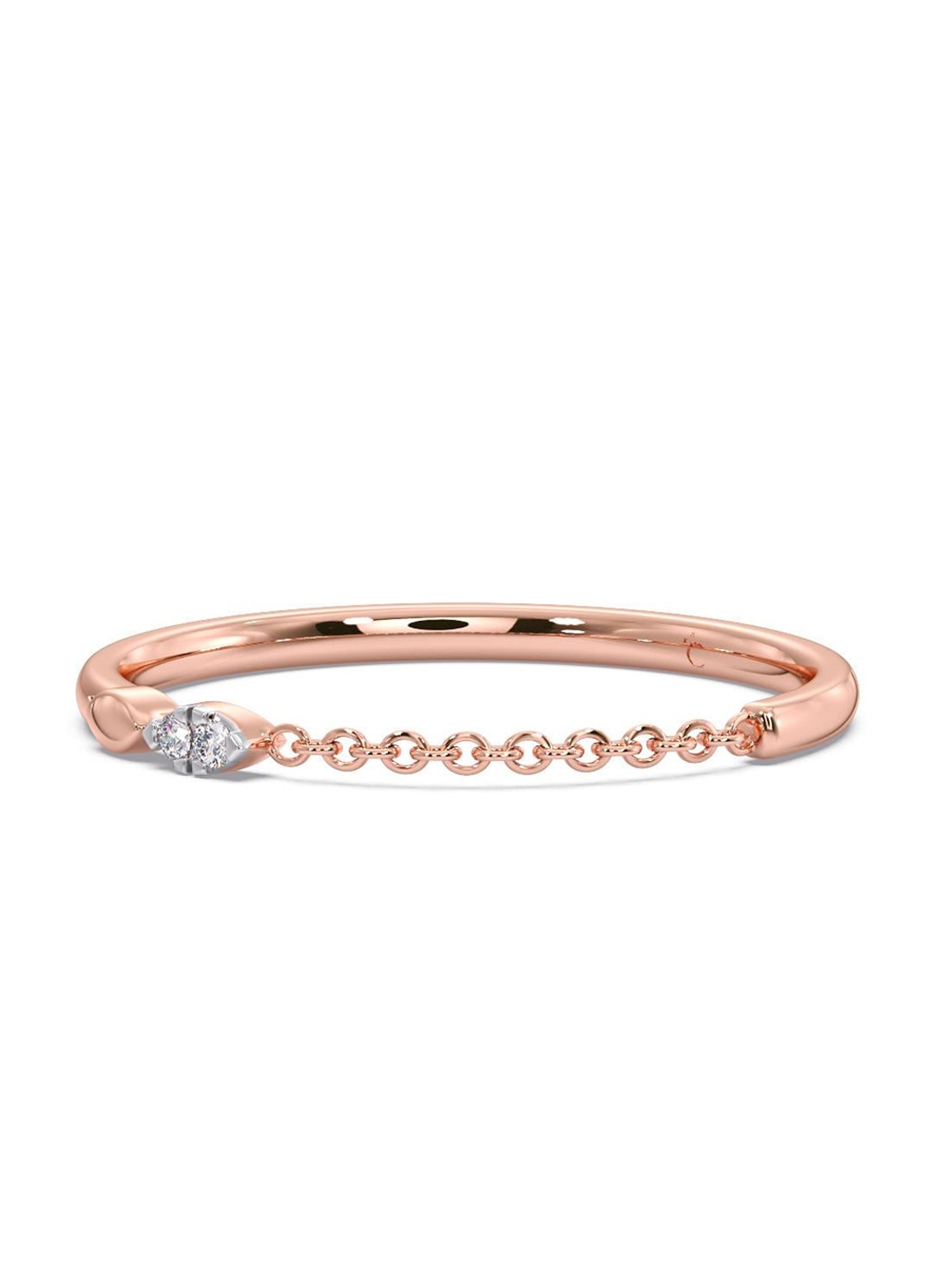 

CANDERE A KALYAN JEWELLERS COMPANY Diamond-Studded 14KT Rose Gold Ring - 0.73 g