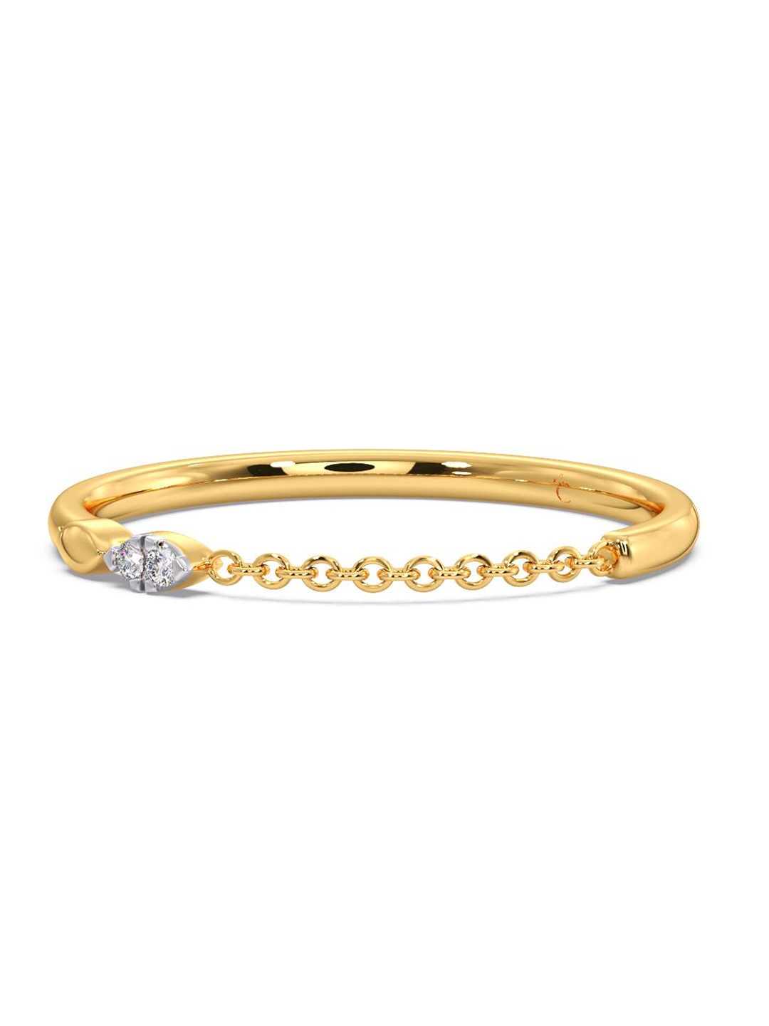 

CANDERE A KALYAN JEWELLERS COMPANY Diamond-Studded 14KT Gold Ring - 0.82 gm