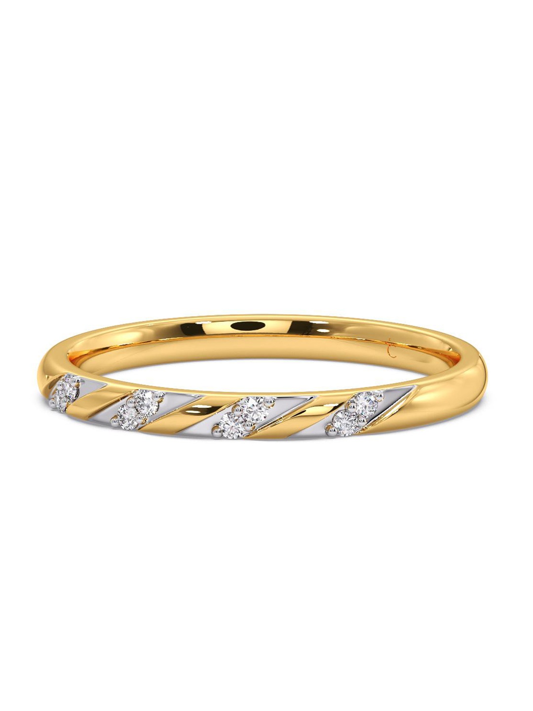 

CANDERE A KALYAN JEWELLERS COMPANY 14KT Gold Diamond Finger Ring-1.62 g