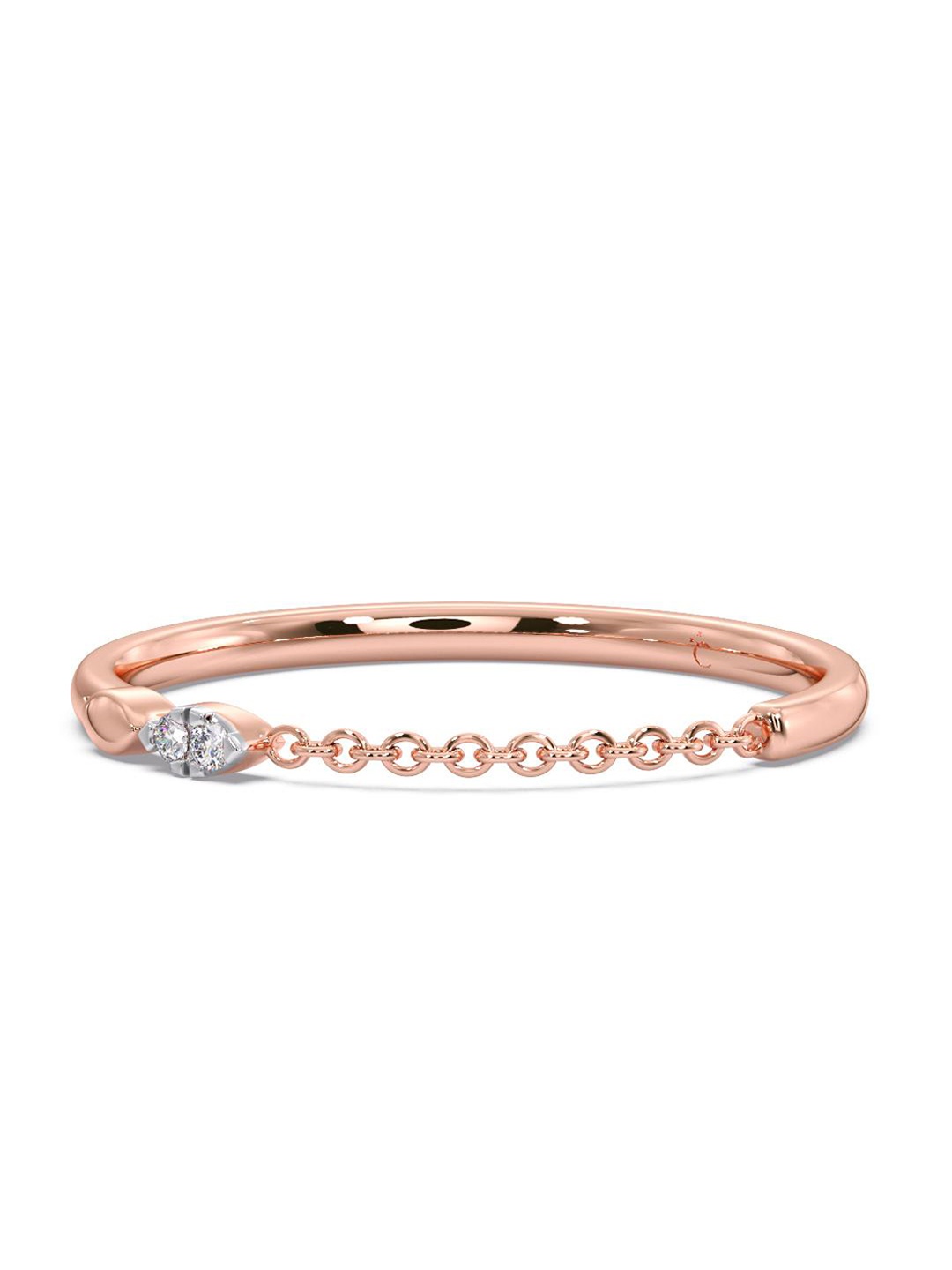 

CANDERE A KALYAN JEWELLERS COMPANY Diamond-Studded 14KT Rose Gold Ring - 0.7 g