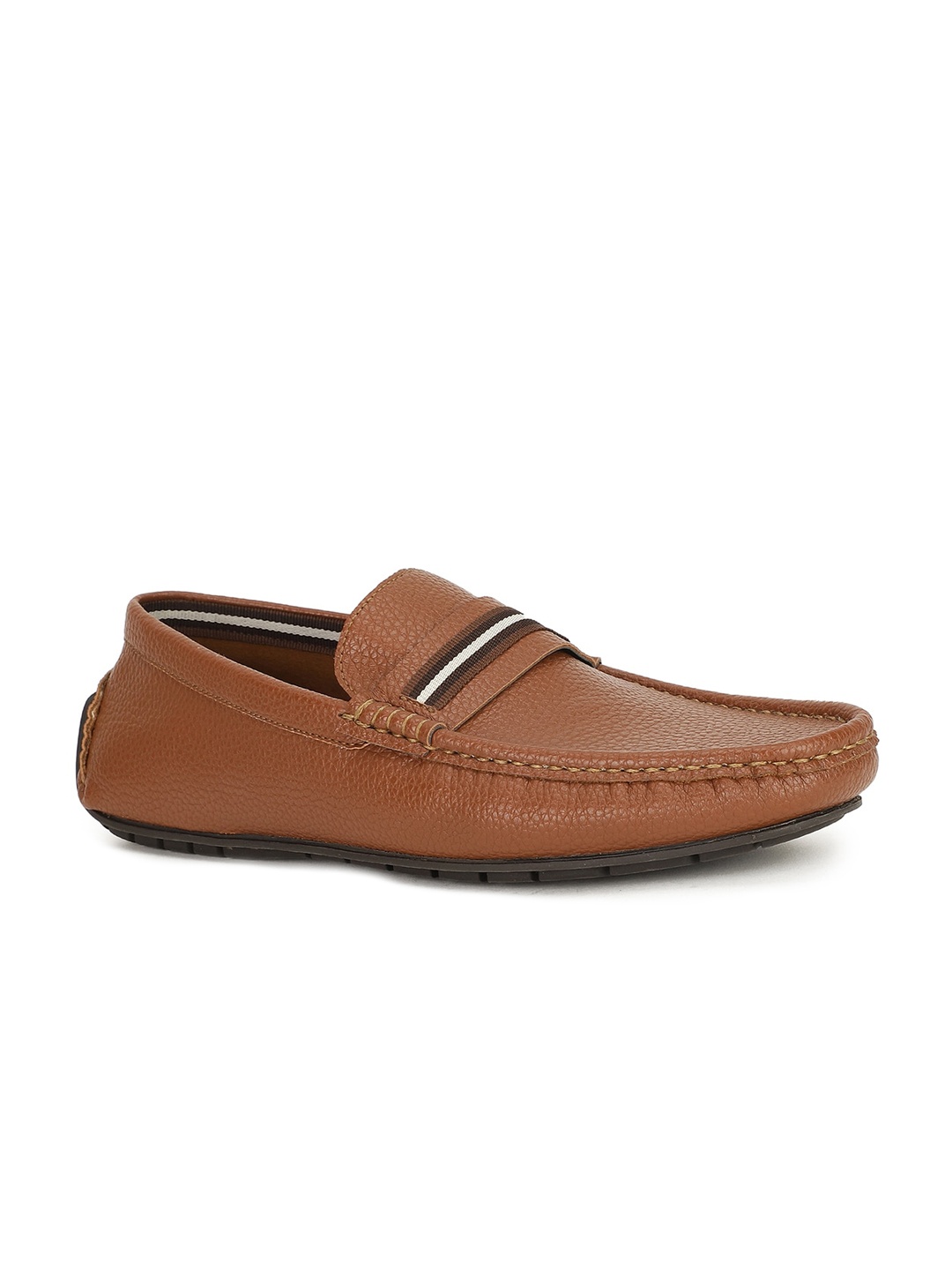 

Bata Men Textured Penny Loafers, Tan