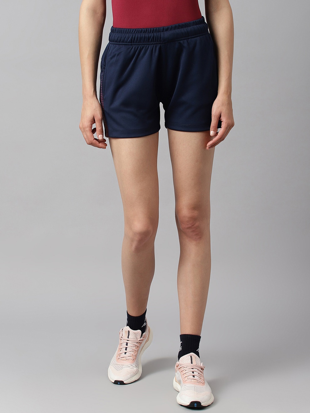 

Alcis Women Anti-Static Soft-Touch Slim-Fit Training Shorts, Navy blue