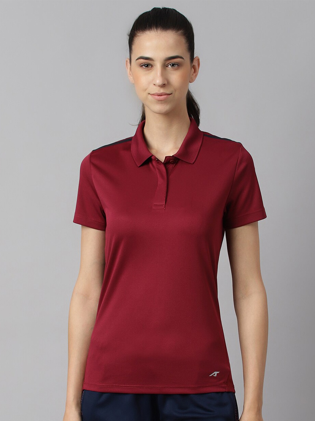 

Alcis Women Anti-Static Soft-Touch Slim-Fit Training Polo T-Shirt, Red