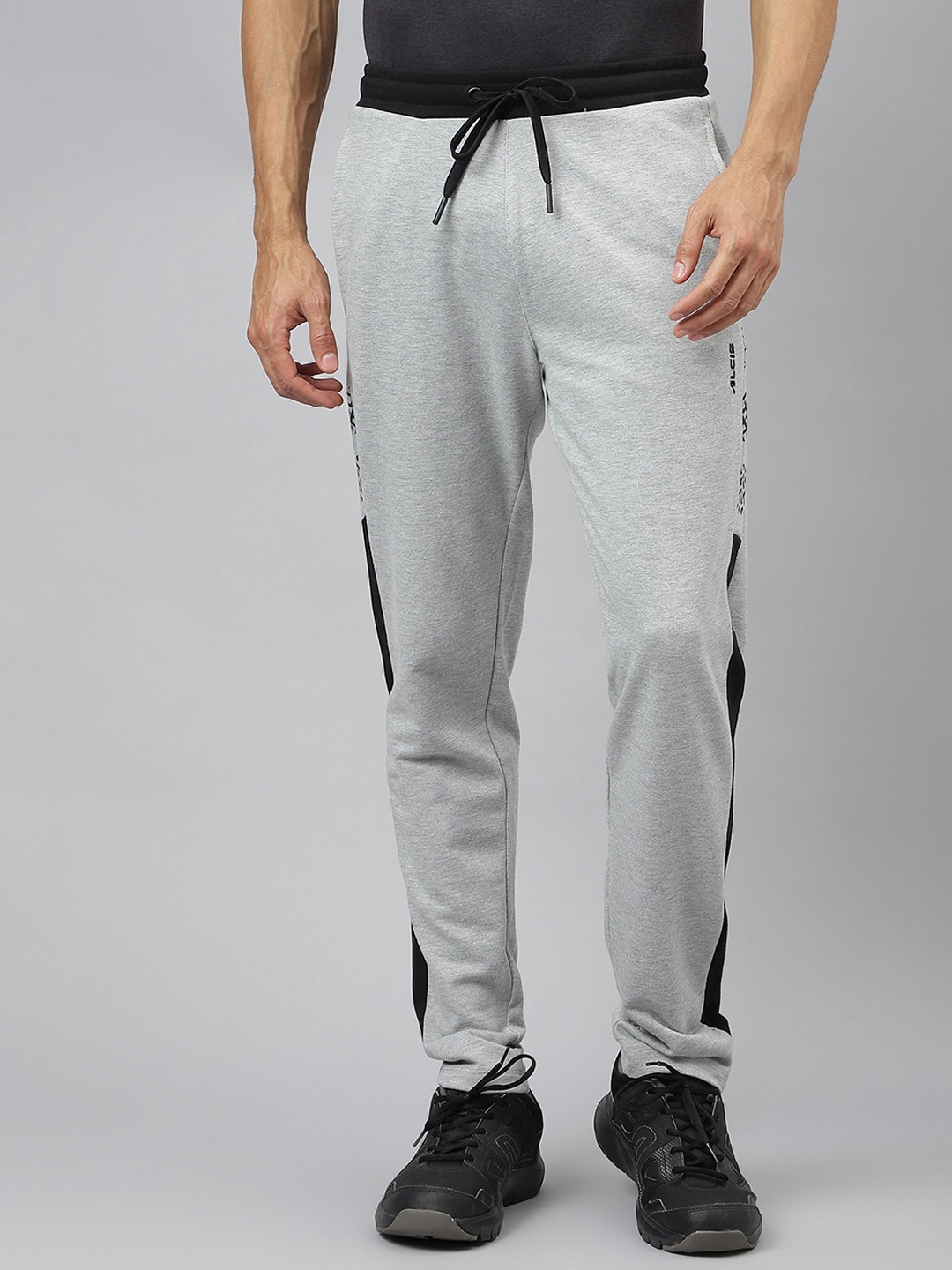 

Alcis Men Graphic-Print Soft-Touch Track Pants, Grey melange