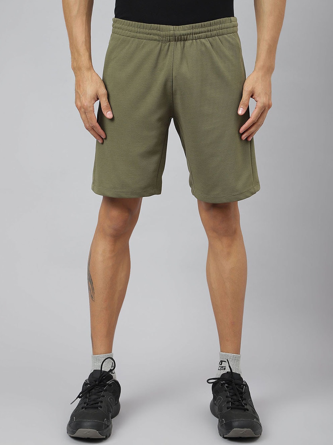 Alcis Men Anti-Static Slim-Fit Training Shorts, Olive