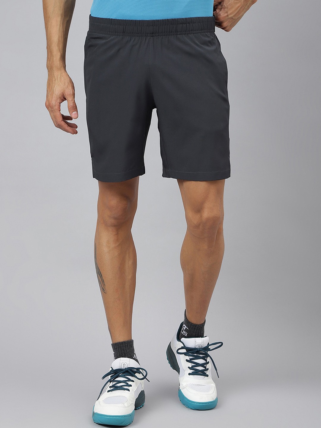 

Alcis Men Train-Tech Anti-Static Slim-Fit Running Shorts, Grey