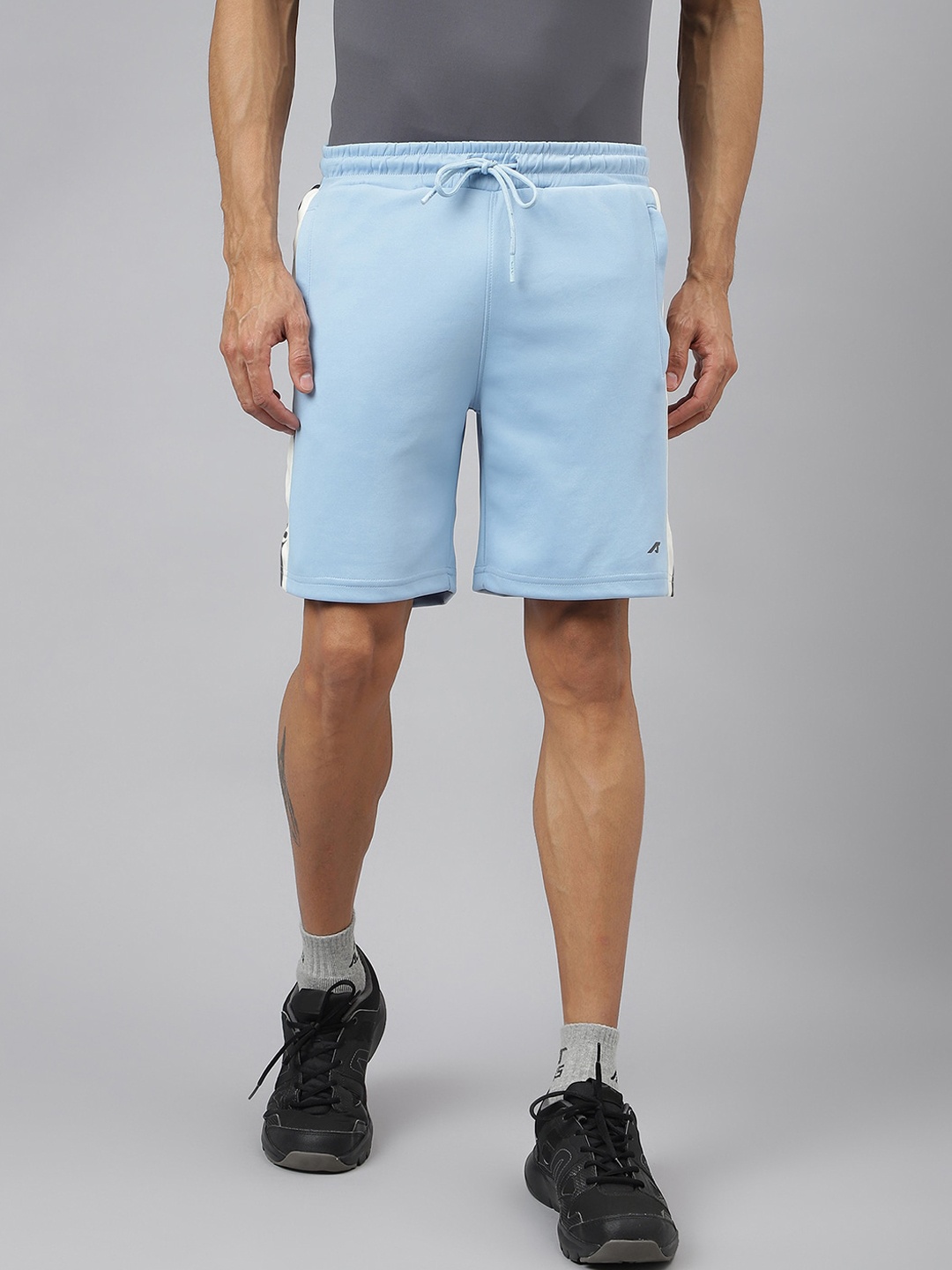 

Alcis Men Graphic Print Soft-Touch Slim-Fit Athleisure Shorts, Blue