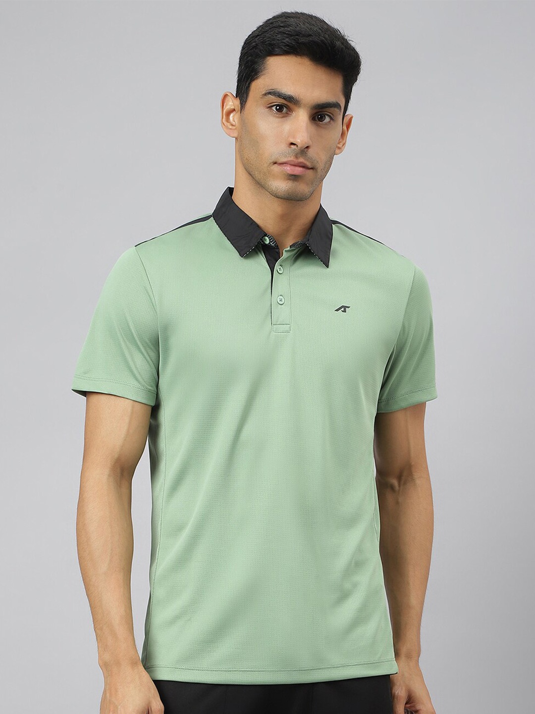 

Alcis Men Train-Tech Anti-Static Slim-Fit Training Polo T-Shirt, Green