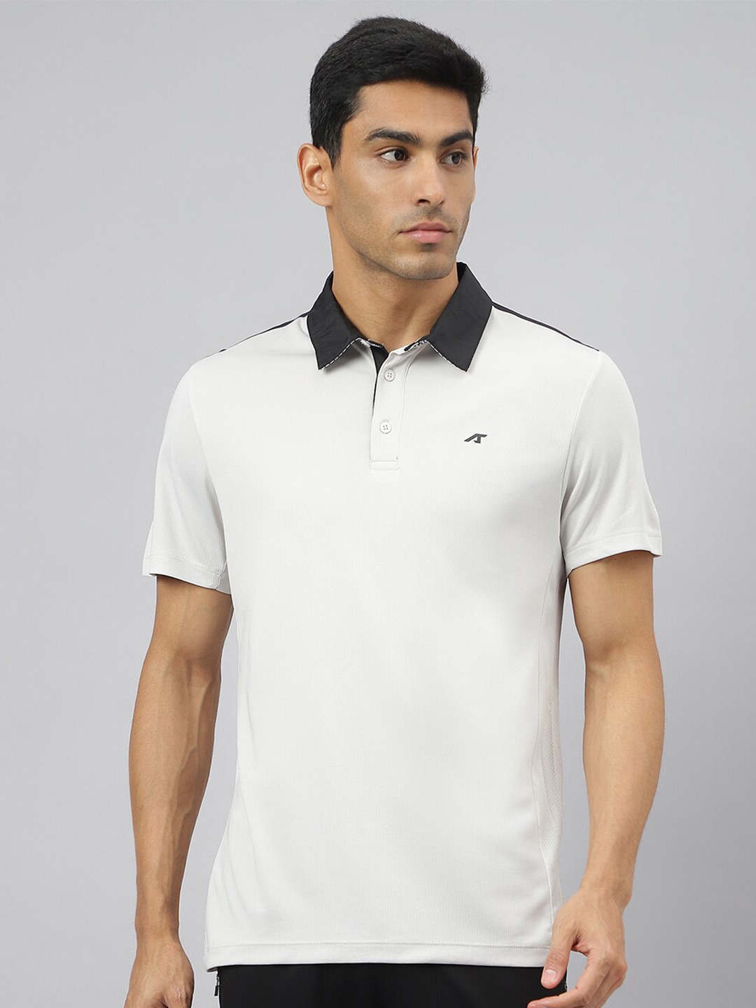 

Alcis Men Train-Tech Anti-Static Slim-Fit Training Polo T-Shirt, White