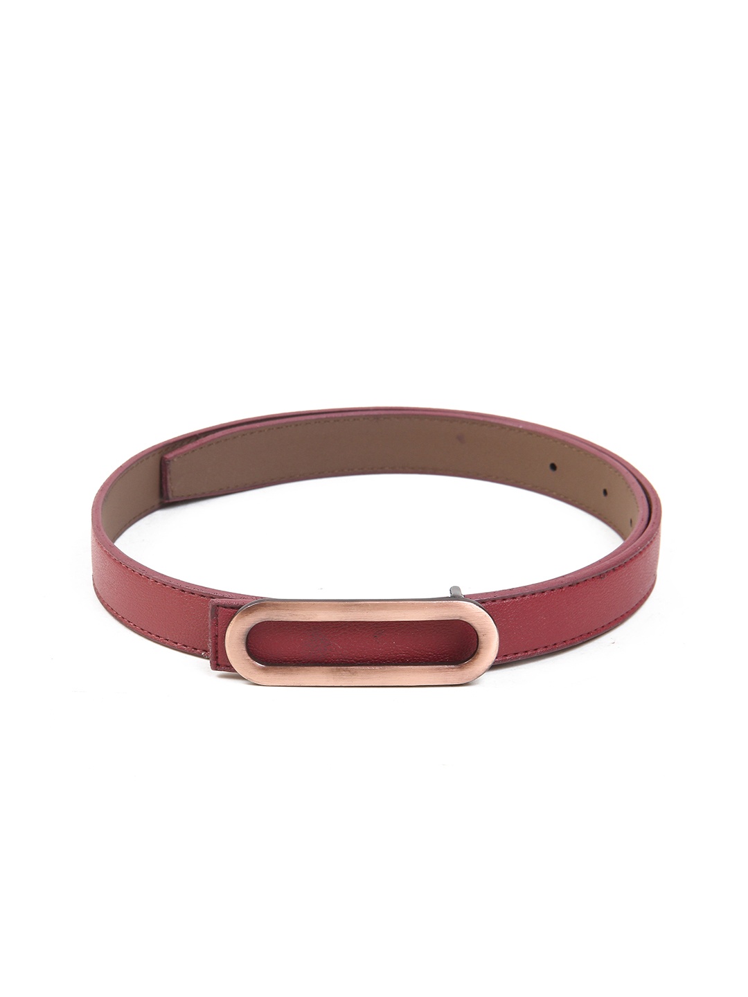 

Calvadoss Women Textured Leather Belt, Maroon