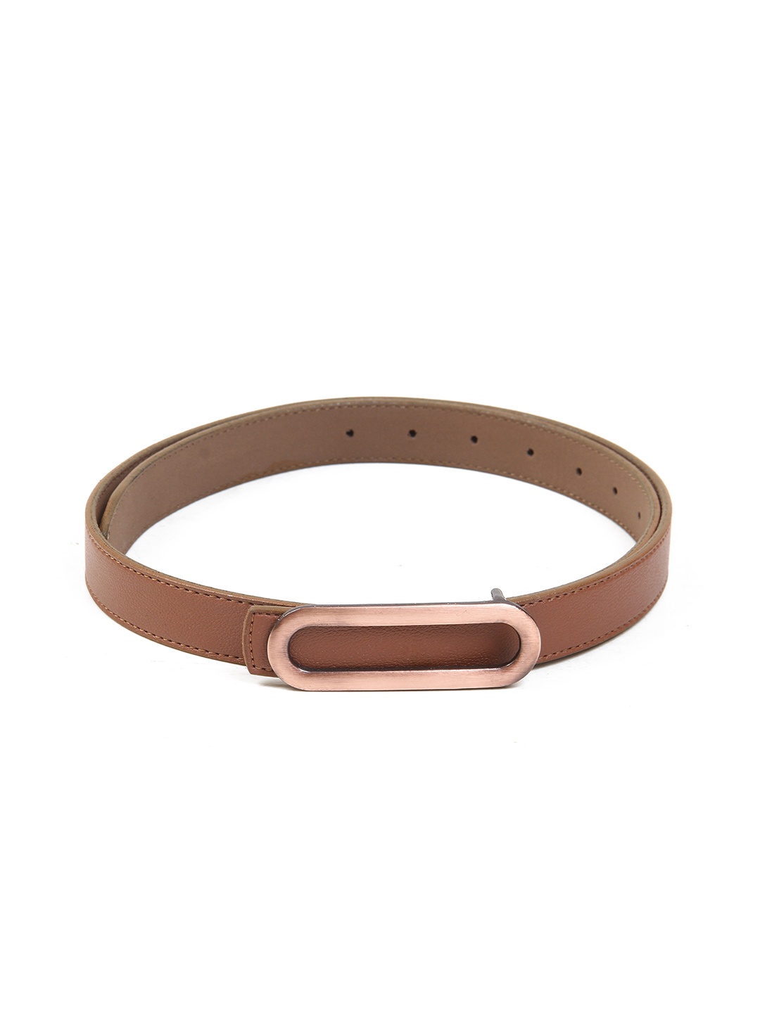 

Calvadoss Women Textured Push Pin Closure Belt, Tan