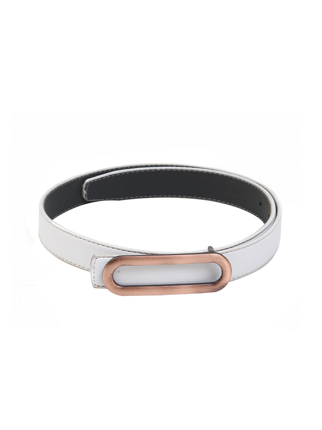 

Calvadoss Women Push Pin Closure Belt, White