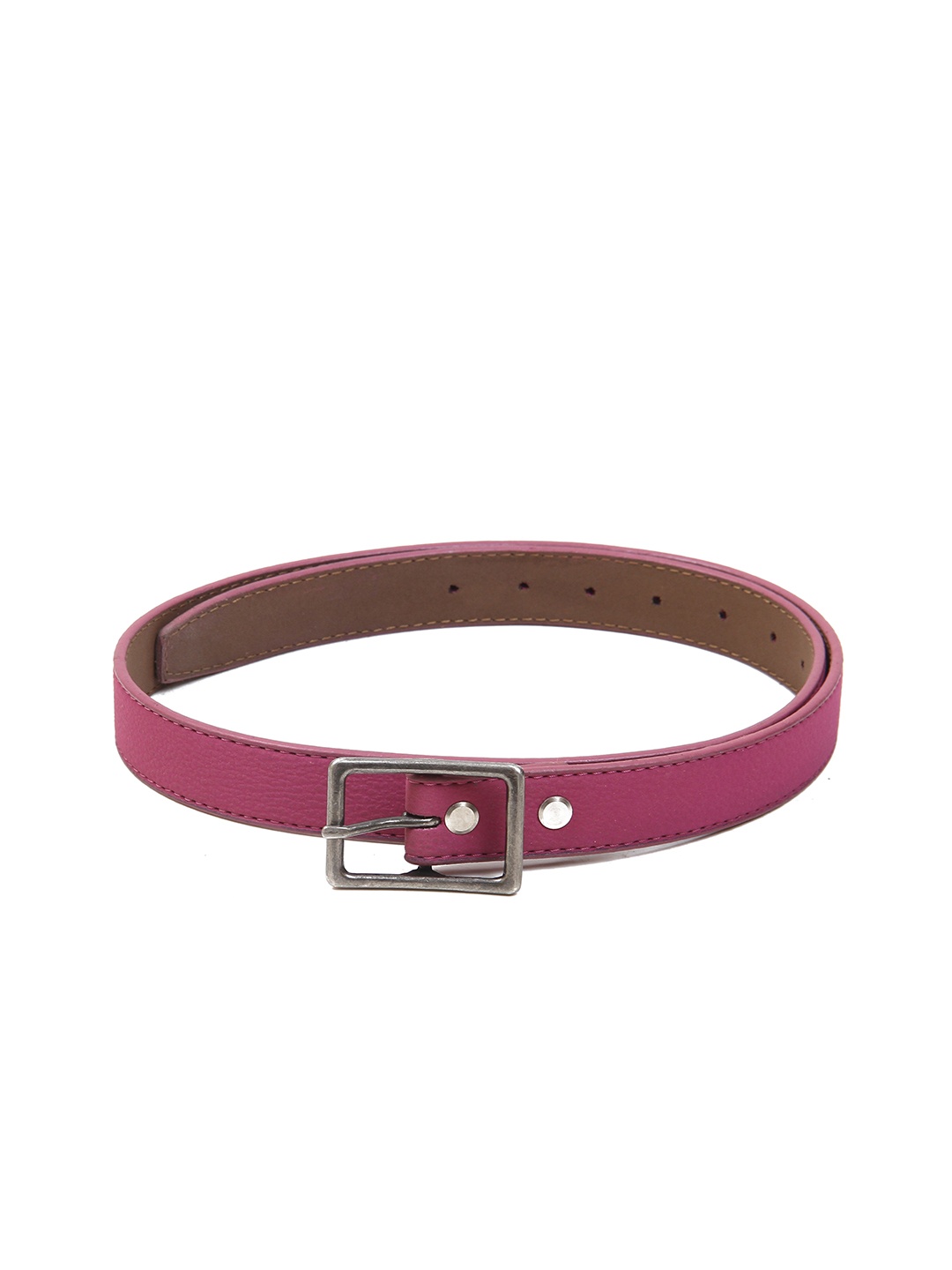 

Calvadoss Women Textured Tang Closure Belt, Magenta