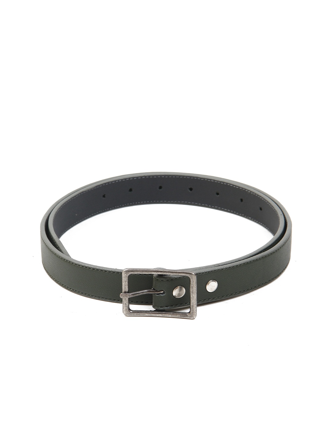 

Calvadoss Women Textured Leather Belt, Green