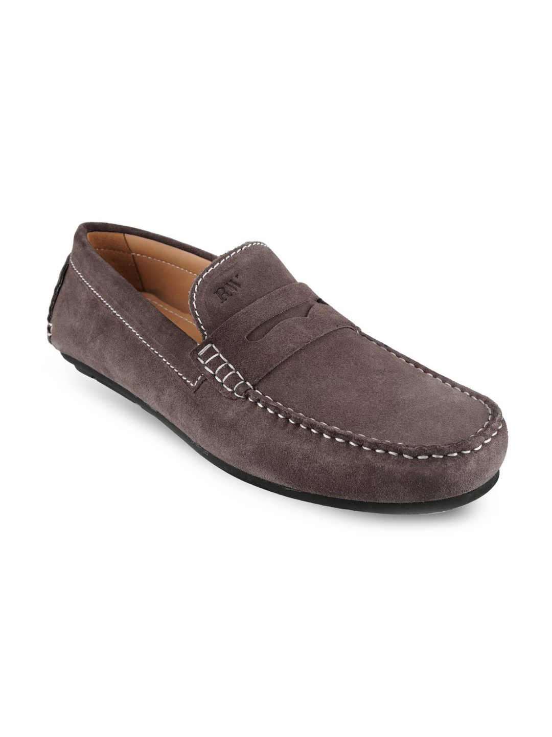 

RAPAWALK Men Slip On Suede Loafers, Coffee brown