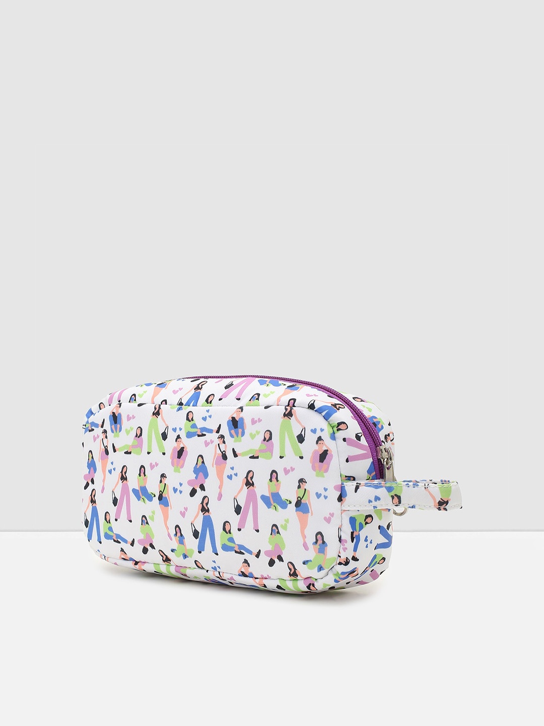 

max Women Graphic Printed Travel Pouch, White