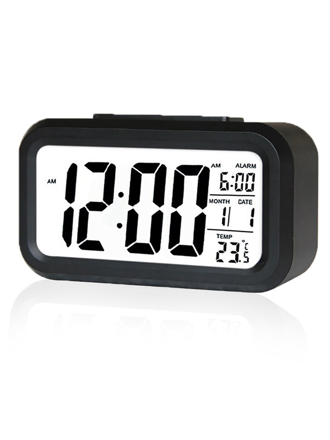 

ZURU BUNCH Black Digital Contemporary Liquid Crystal Table Clock