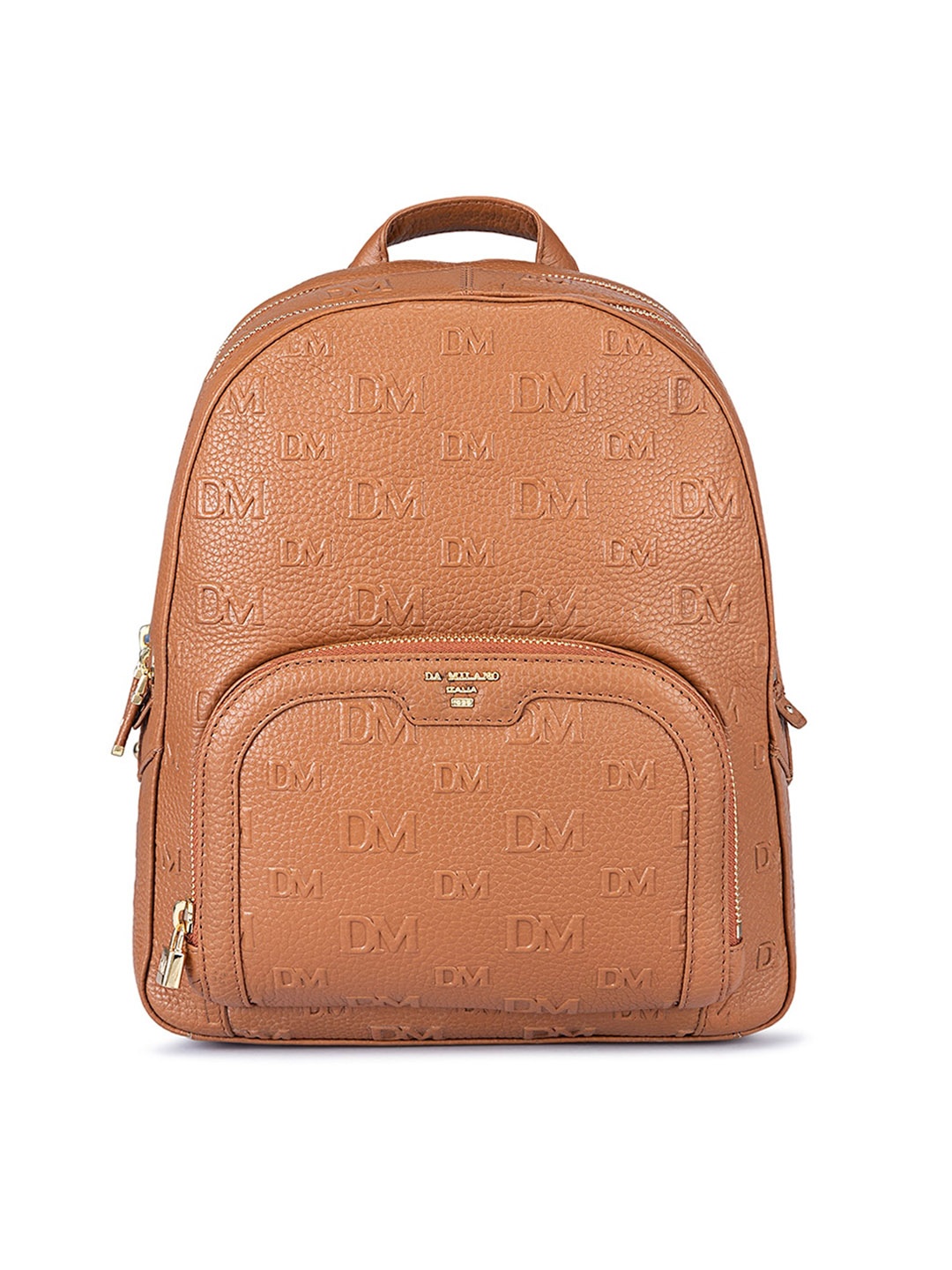 

Da Milano Women Textured Leather Bag, Brown