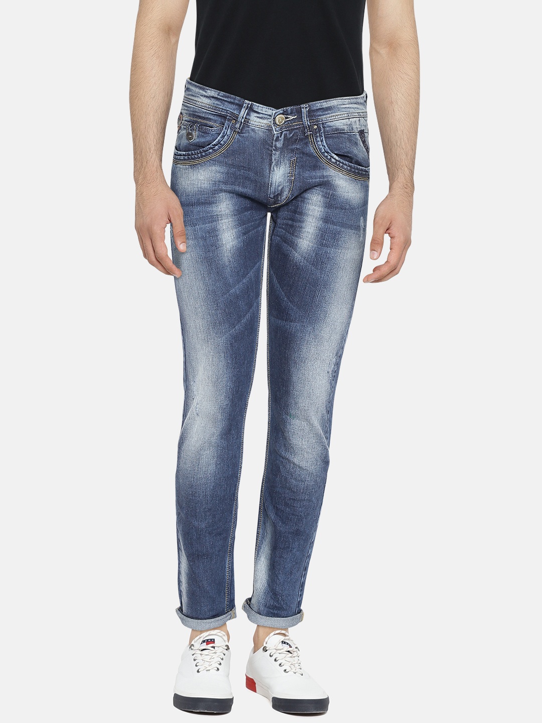 

SPYKAR Men Blue Skinny Fit Low-Rise Low Distress Jeans