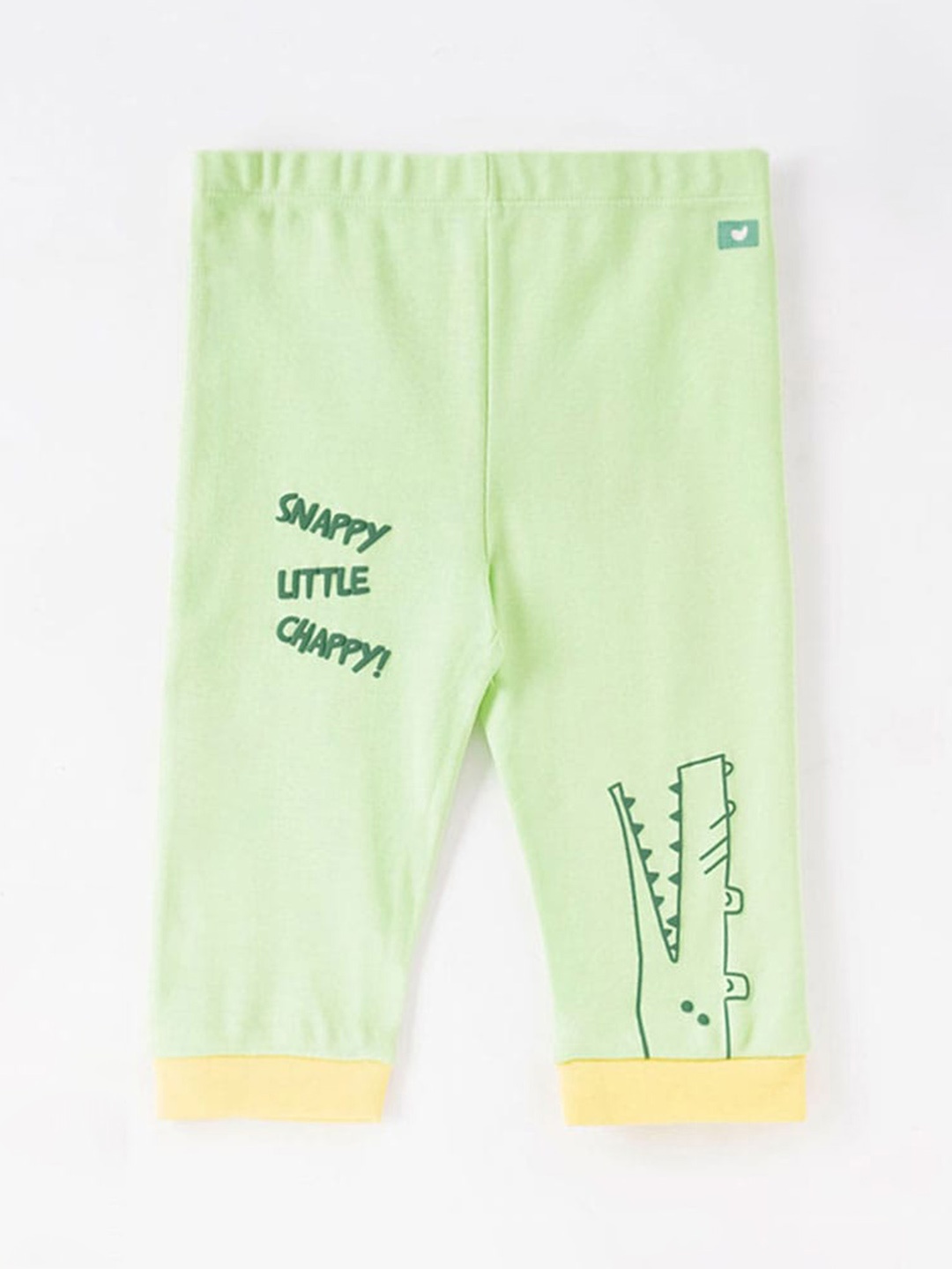 

Ed-a-Mamma Baby Infant Boys Printed Organic Cotton Joggers, Lime green