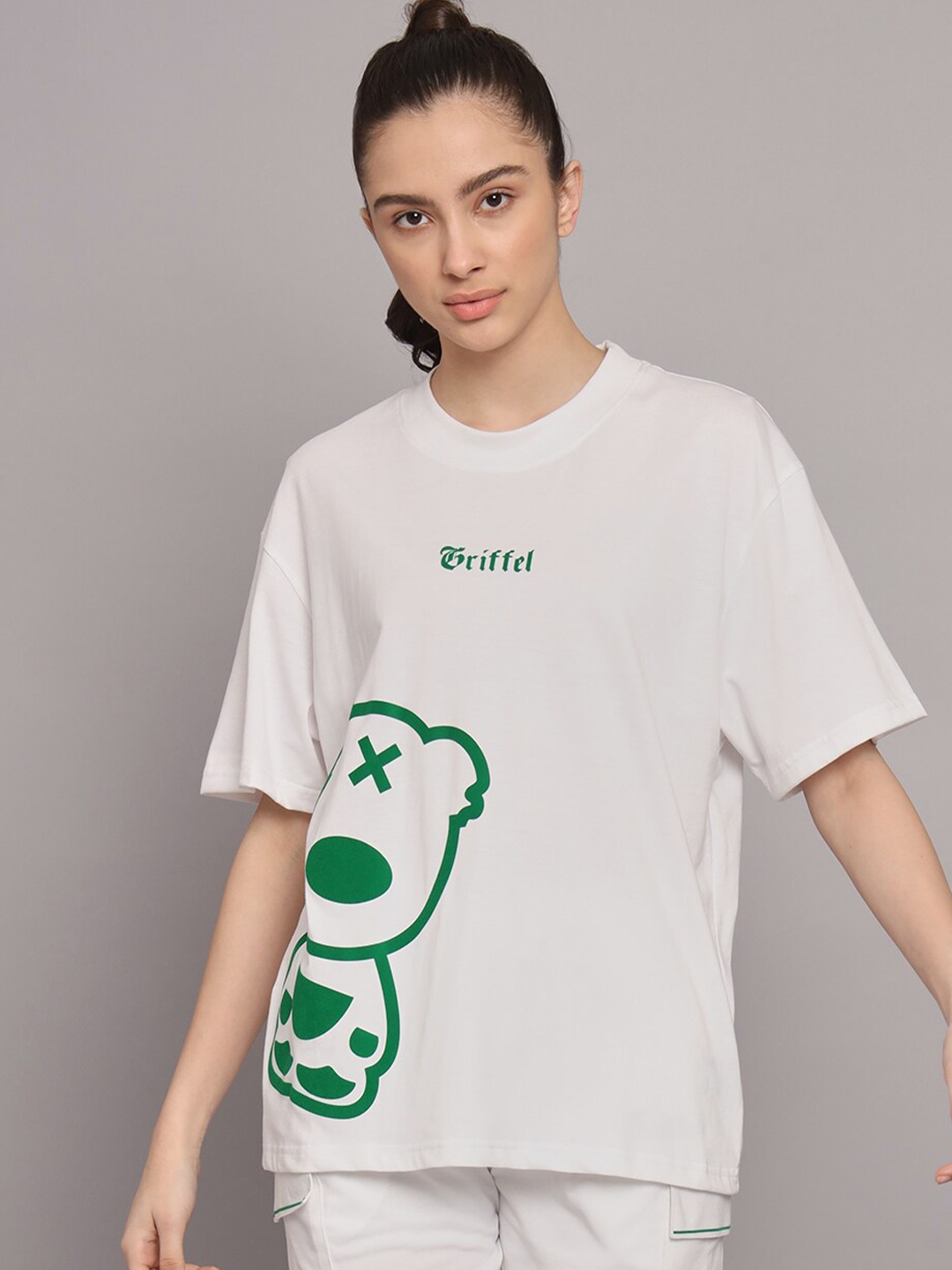 

GRIFFEL Printed Pure Cotton T-shirt with Shorts, White